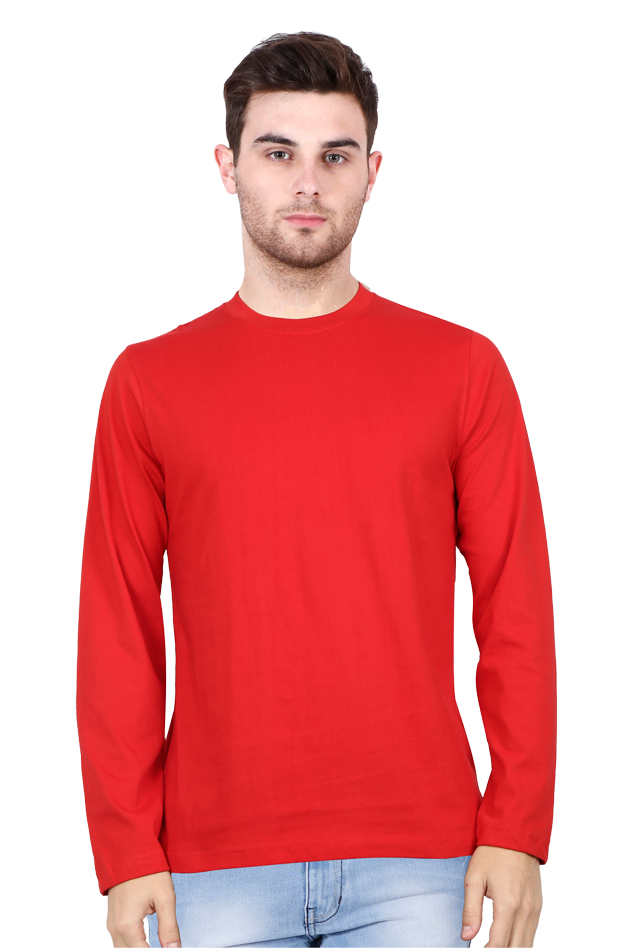 Mens Full Sleeves Round Neck Plain Tshirt