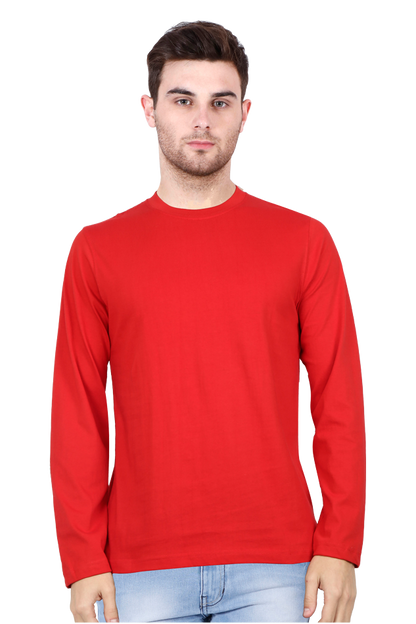 Mens Full Sleeves Round Neck Plain Tshirt