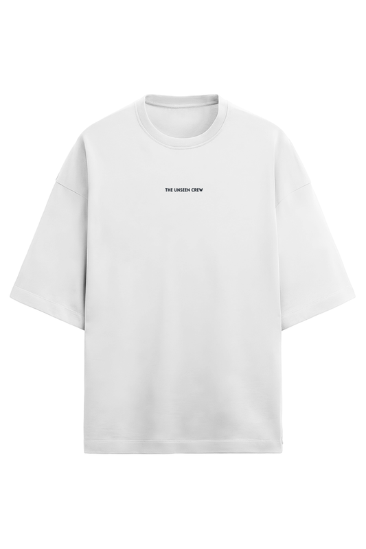 TUC Oversized Fit White Terry Cotton T-shirt