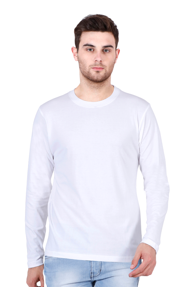 Mens Full Sleeves Round Neck Plain Tshirt