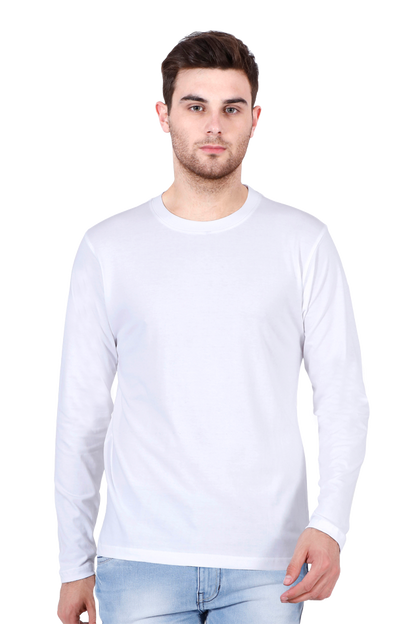 Mens Full Sleeves Round Neck Plain Tshirt