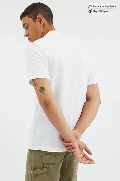 MENS SOLID POLO TSHIRT - White