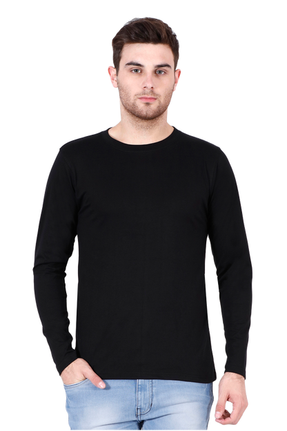 Mens Full Sleeves Round Neck Plain Tshirt