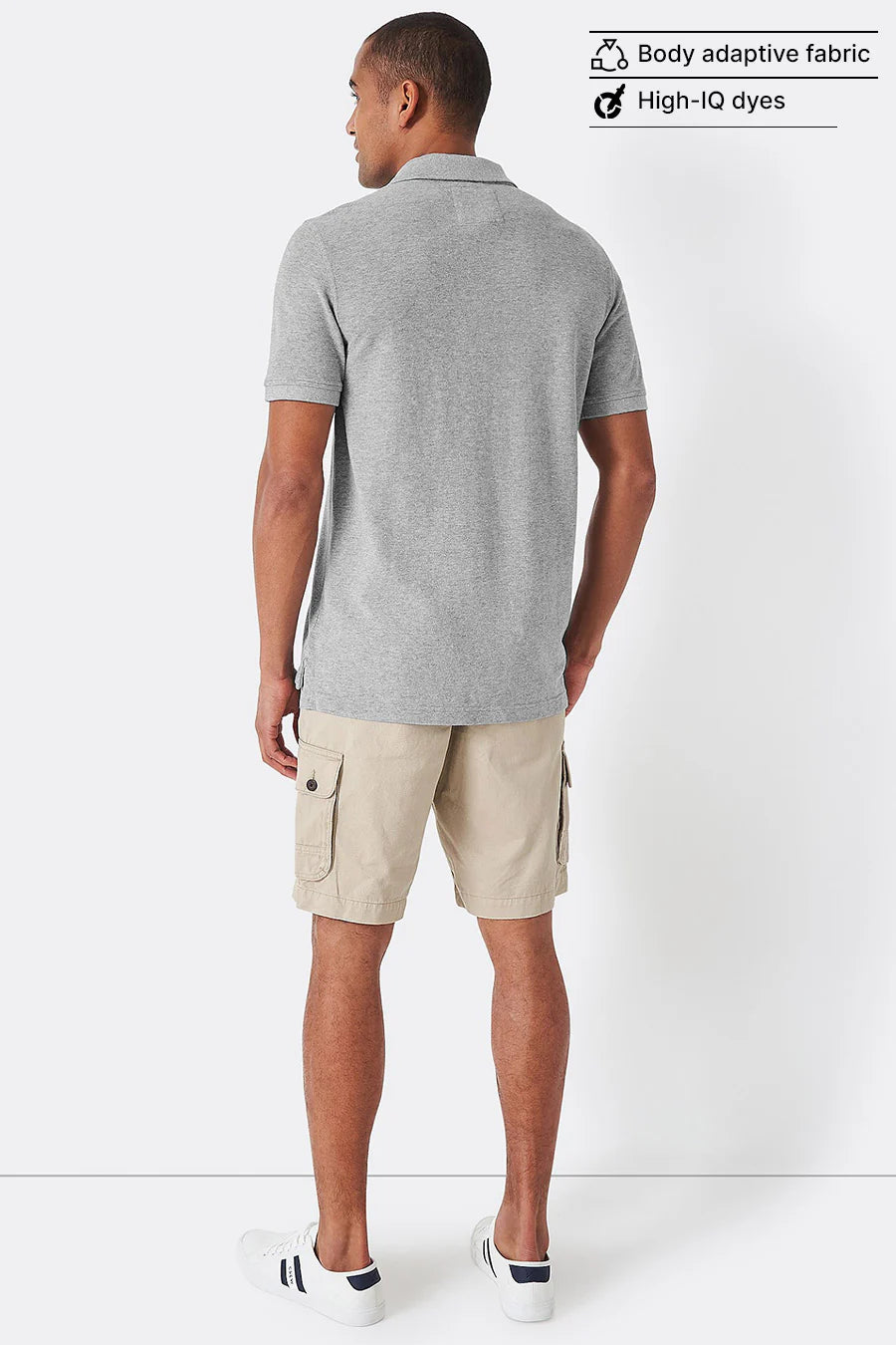 MENS SOLID POLO TSHIRT - GREY