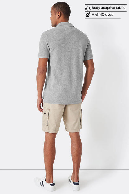 MENS SOLID POLO TSHIRT - GREY