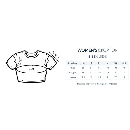 Women Printed White Crop Top