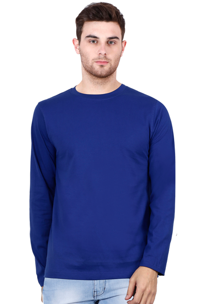 Mens Full Sleeves Round Neck Plain Tshirt