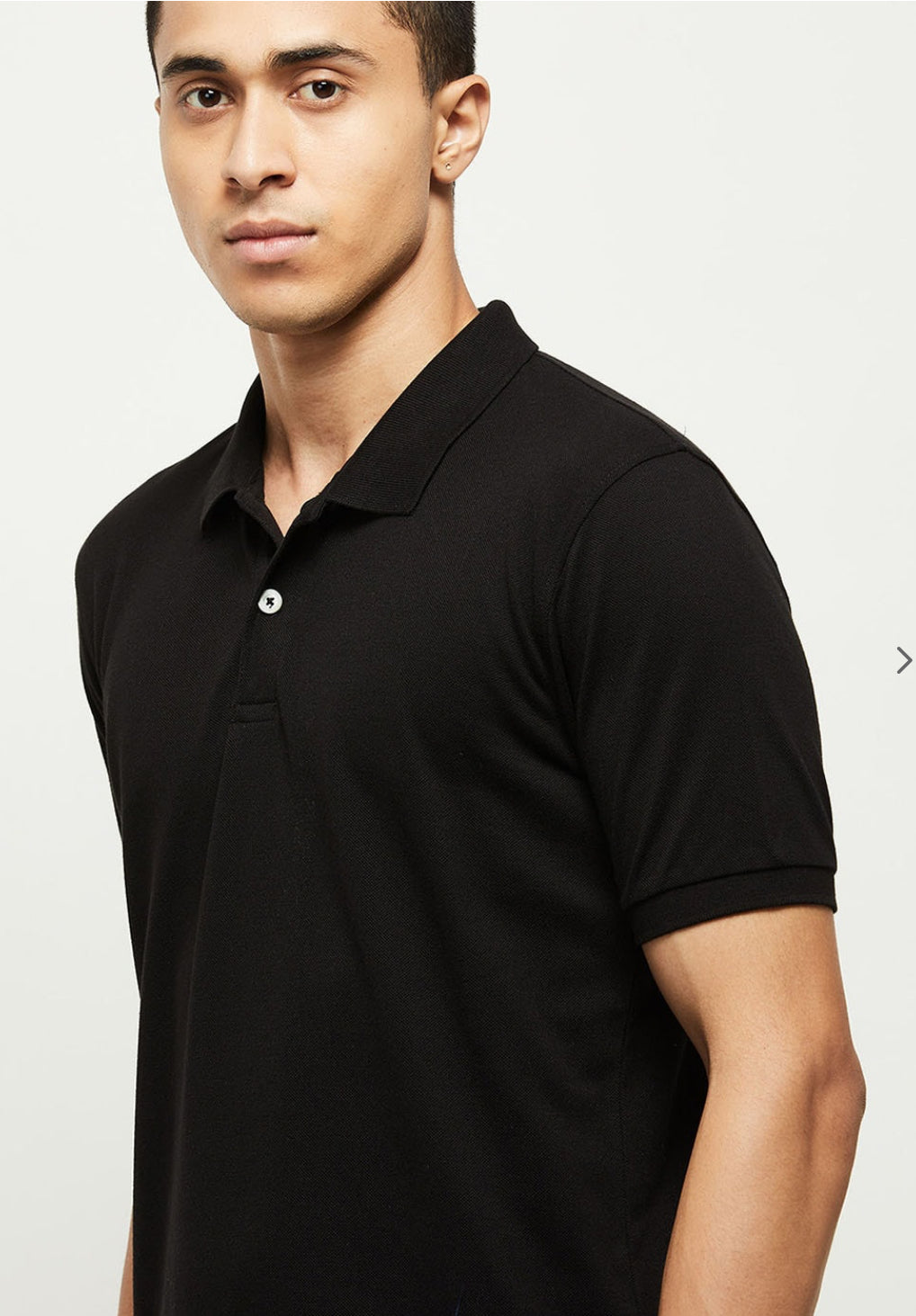 MENS SOLID POLO TSHIRT - BLACK