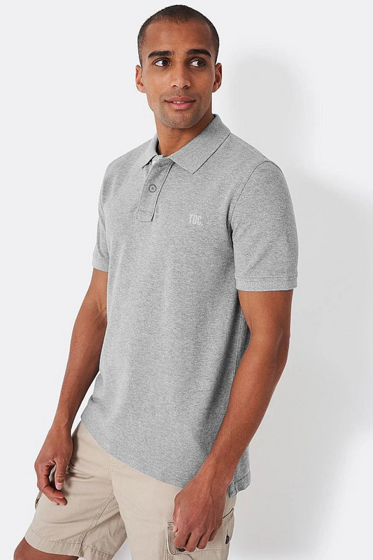 MENS SOLID POLO TSHIRT - GREY