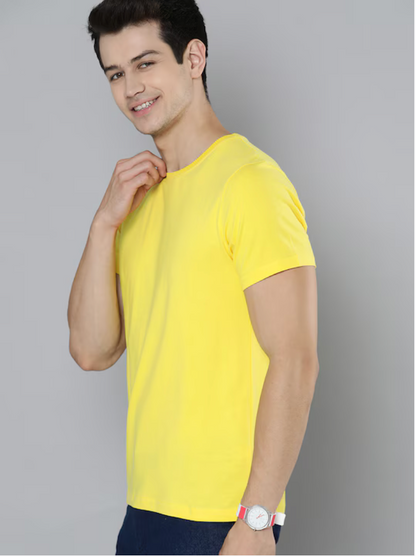 MENS ROUND NECK SOLID THE BUMBLEBEE BUZZ T-SHIRT