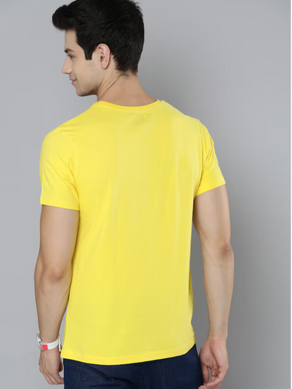 MENS ROUND NECK SOLID THE BUMBLEBEE BUZZ T-SHIRT