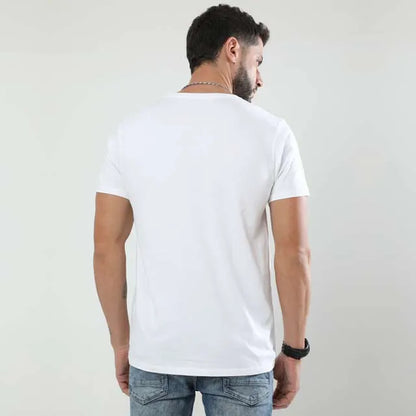 MENS CLASSIC WHITE SOLID T-SHIRT