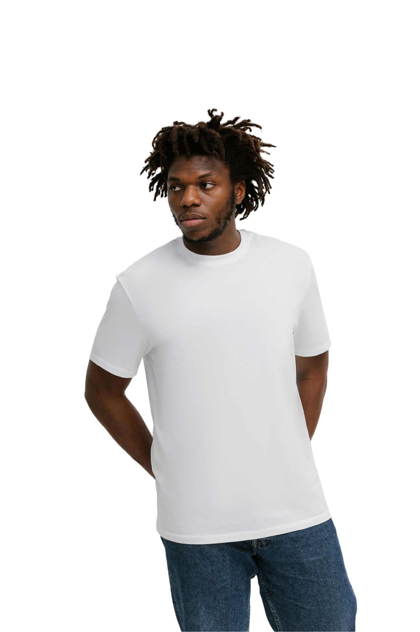 MENS CLASSIC WHITE SOLID T-SHIRT