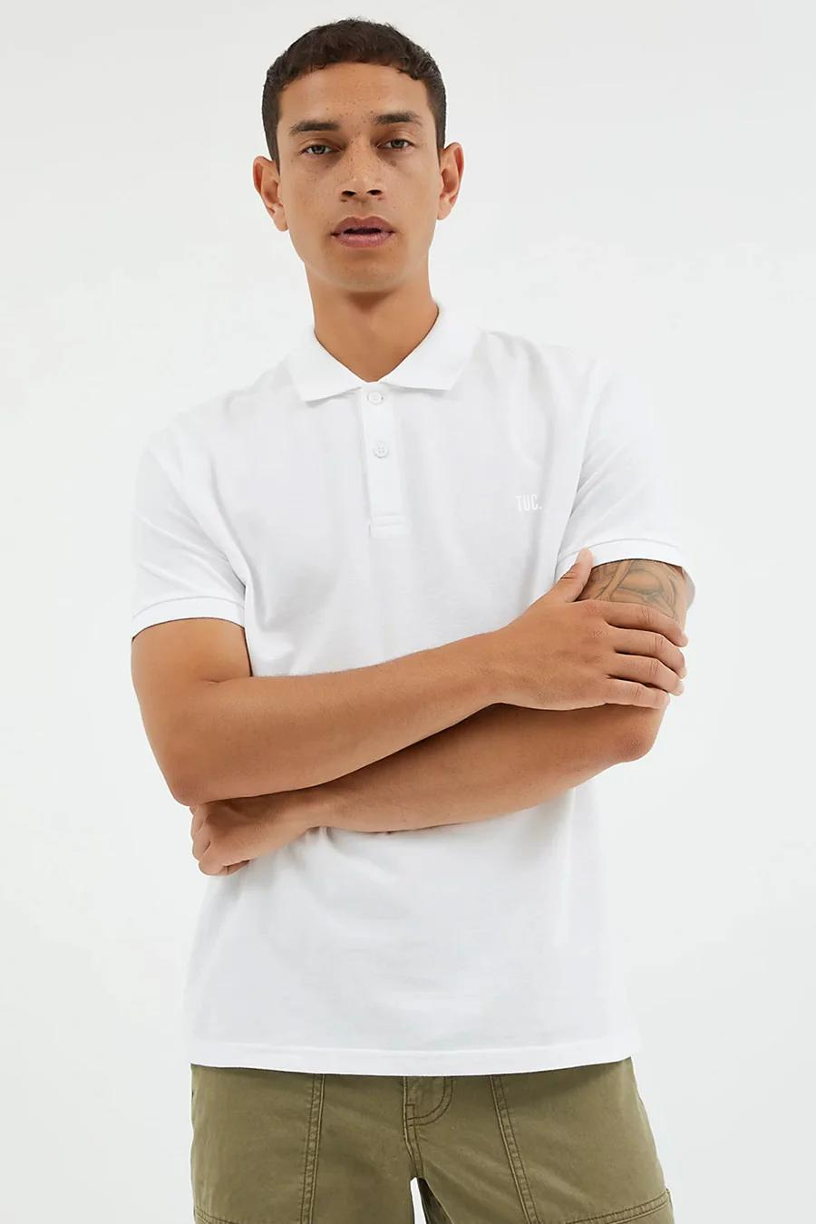 MENS SOLID POLO TSHIRT - White