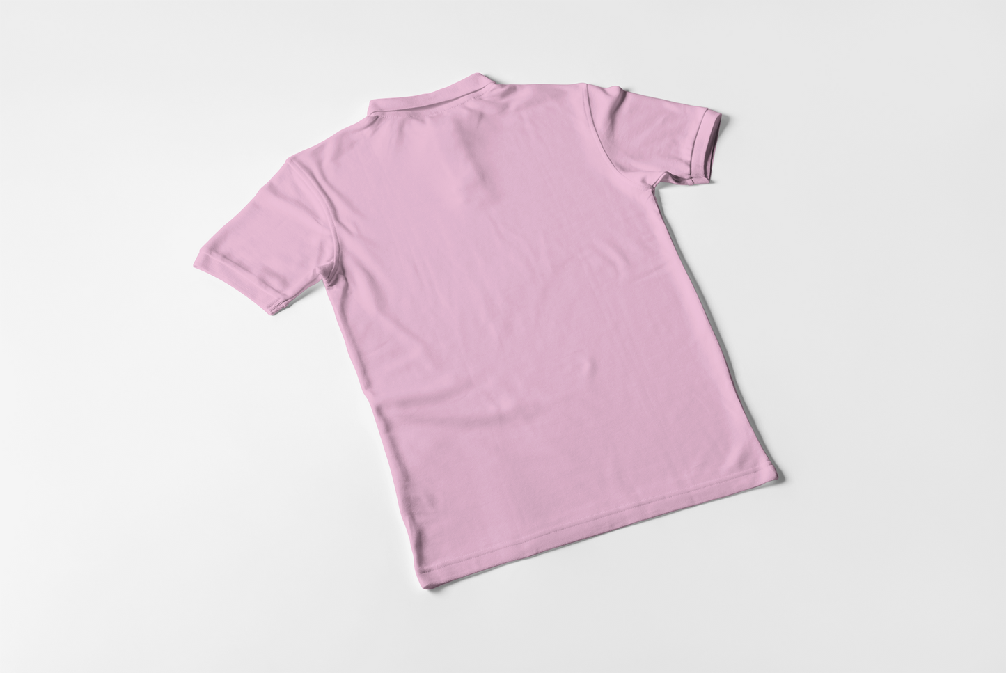 MENS SOLID POLO TSHIRT - PINK