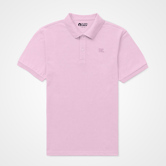 MENS SOLID POLO TSHIRT - PINK