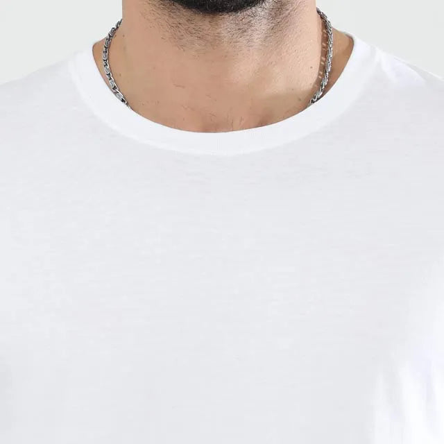 MENS CLASSIC WHITE SOLID T-SHIRT