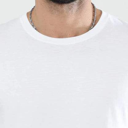 MENS CLASSIC WHITE SOLID T-SHIRT