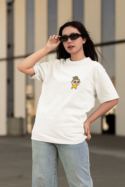 Out Of Office Mode - Oversize White Tshirt for Women